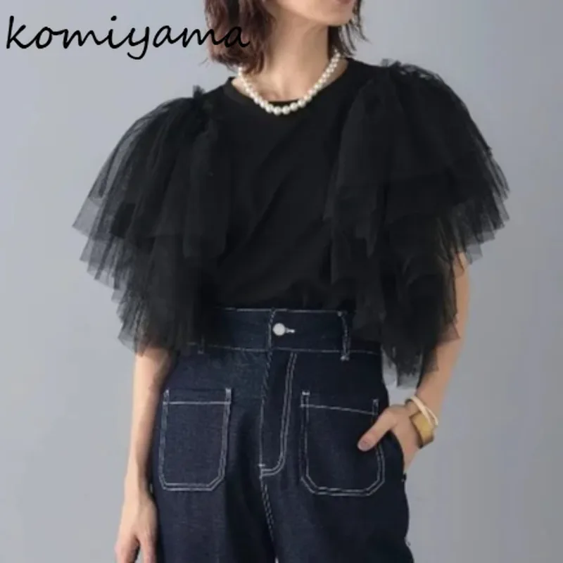Patchwork Mesh Ropa De Mujer 2025 Woman Clothing Round Neck Short Sleeve Clothes Round Neck T Shirt Fashionable Roupas
Patchwork Mesh Ropa De Mujer 2025 Woman Clothing Round Neck Short Sleeve Clothes Round Neck T Shirt Fashionable Roupas
