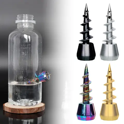 Metal Screw-Shaped Hookah Bowl Hookah Tobacco Bowl Metal Spiral Style Water Pipe Head for Beverage Bottle Accessories