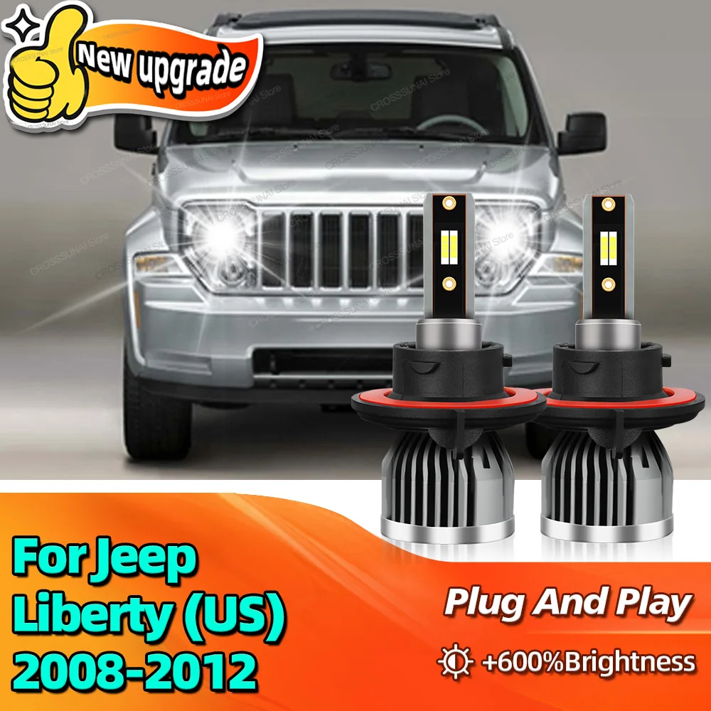 2 шт. светодиодные фары H13 6000K CSP Chip, автомобильные лампы дальнего и ближнего света, подходят для Jeep Liberty (США) 2008 2009 2010 2011 2012 
2 шт. светодиодные фары H13 6000K CSP Chip, автомобильные лампы дальнего и ближнего света, подходят для Jeep Liberty (США) 2008 2009 2010 2011 2012