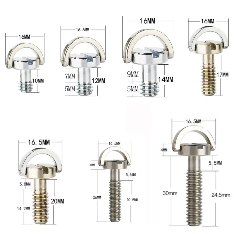 1PCS 1/4 Inch D-ring Camera Mount Screw Quick Release Plate Adapter Screw For Tripod Monopod Ballhead Dslr Photo Fixed
1PCS 1/4 Inch D-ring Camera Mount Screw Quick Release Plate Adapter Screw For Tripod Monopod Ballhead Dslr Photo Fixed