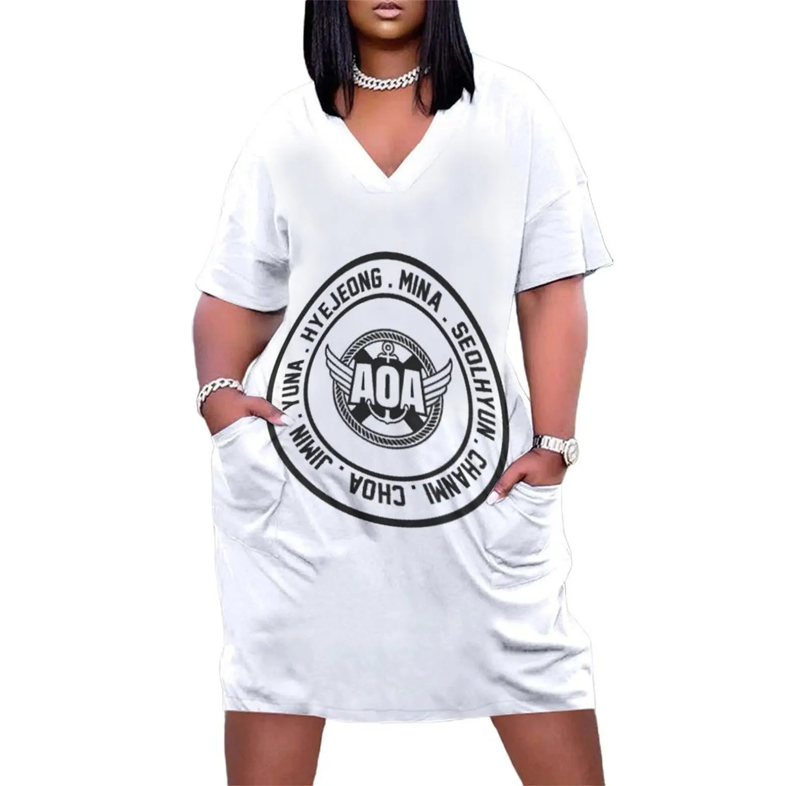 AOA member name black Loose Pocket Dress summer dresses women long dresses luxury woman evening dress
AOA member name black Loose Pocket Dress summer dresses women long dresses luxury woman evening dress