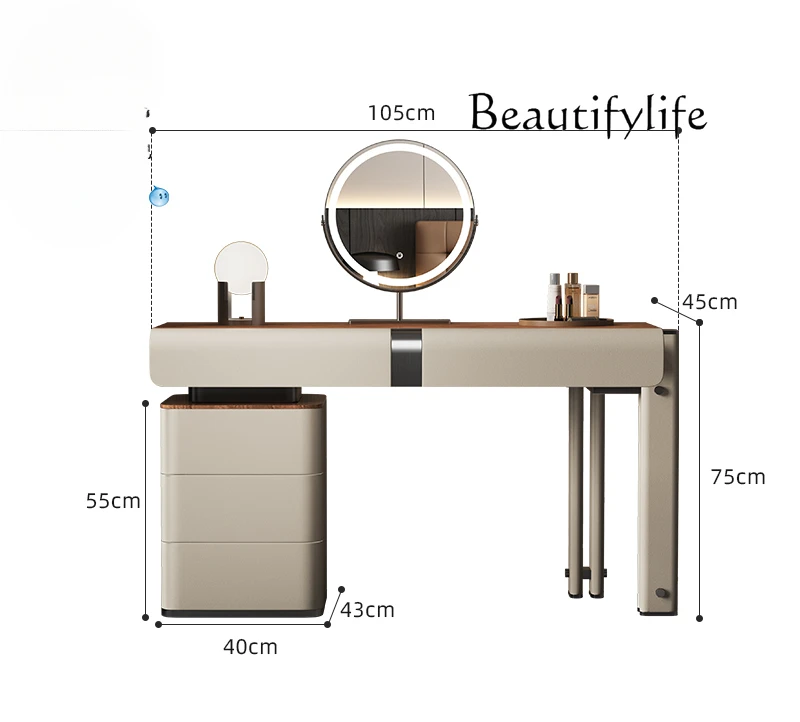 Italian minimalist dresser bedroom simple modern walnut solid wood makeup table high-end dresser chest cabinet integrated
Italian minimalist dresser bedroom simple modern walnut solid wood makeup table high-end dresser chest cabinet integrated