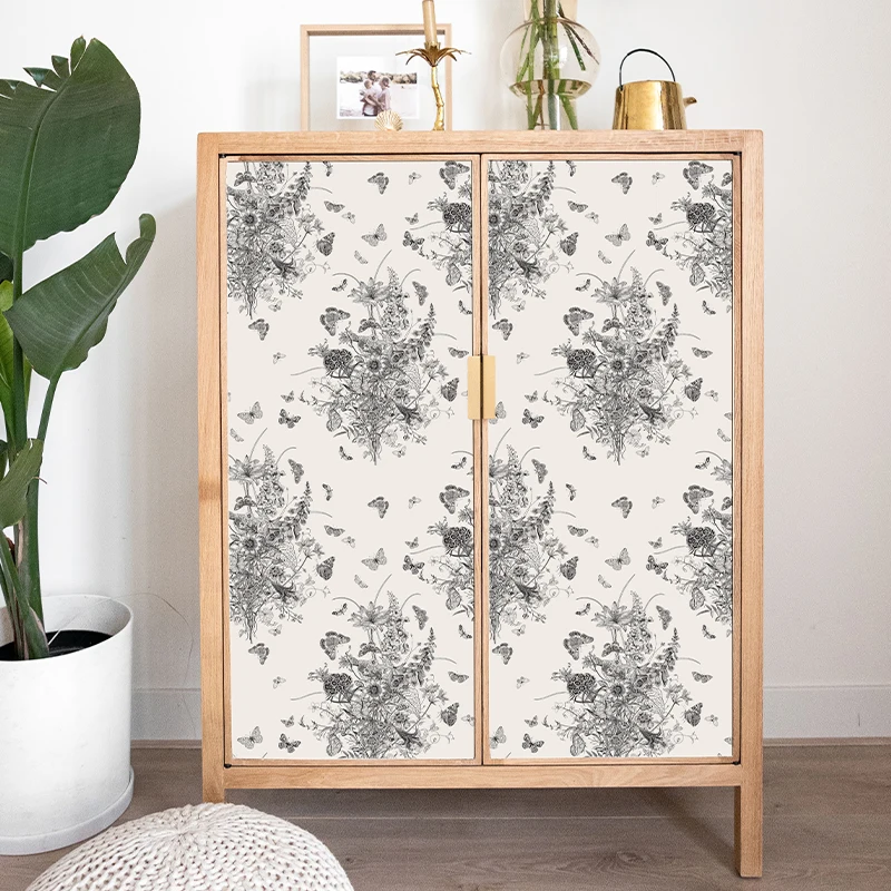 Grey Sketchy Floral Self-adhesive Wallpaper Peel And Stick Flower White Room Decor Furniture Refrigerator Cabinet Sticker
Grey Sketchy Floral Self-adhesive Wallpaper Peel And Stick Flower White Room Decor Furniture Refrigerator Cabinet Sticker