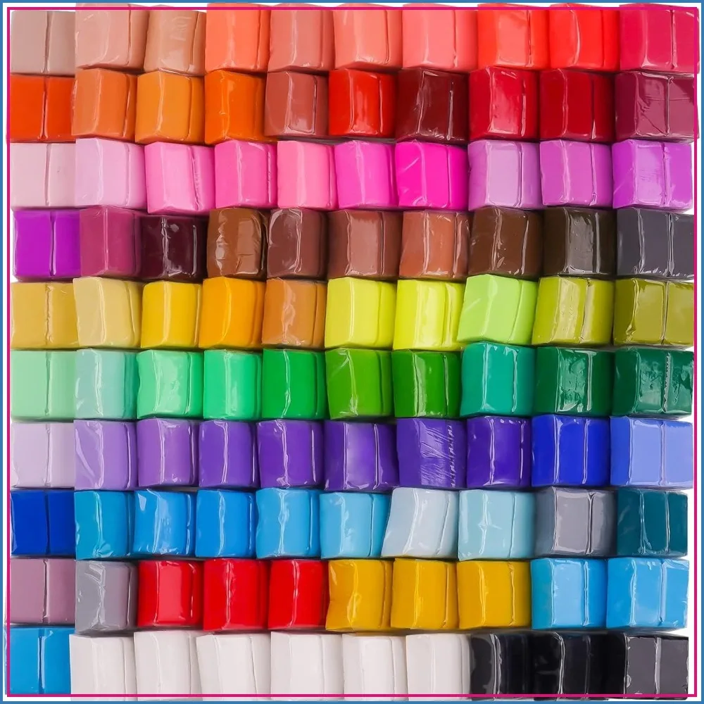 100 Pcs Polymer Clay Value Pack, 82 Colors Bulk Small Blocks Starter Kit with Tools, Individually Wrapped Oven Modeling Clay for Sculpting DIY
100 Pcs Polymer Clay Value Pack, 82 Colors Bulk Small Blocks Starter Kit with Tools, Individually Wrapped Oven Modeling Clay for Sculpting DIY