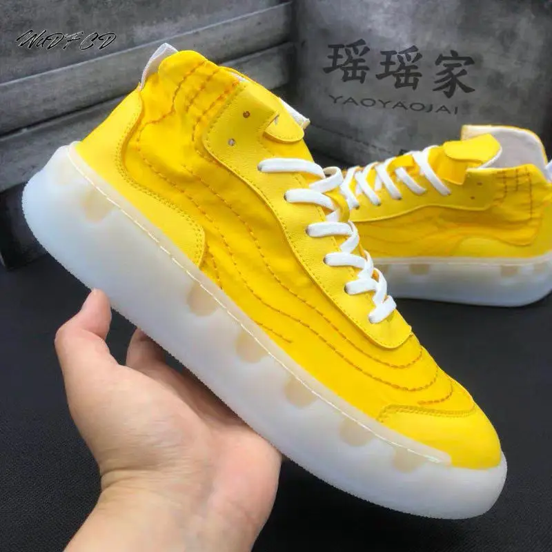 High Top Sneakers Casual Men Fashion Canvas/Mesh Breathable Upper Height Increased Flat Platform White Shoes Trend Board Shoes
High Top Sneakers Casual Men Fashion Canvas/Mesh Breathable Upper Height Increased Flat Platform White Shoes Trend Board Shoes