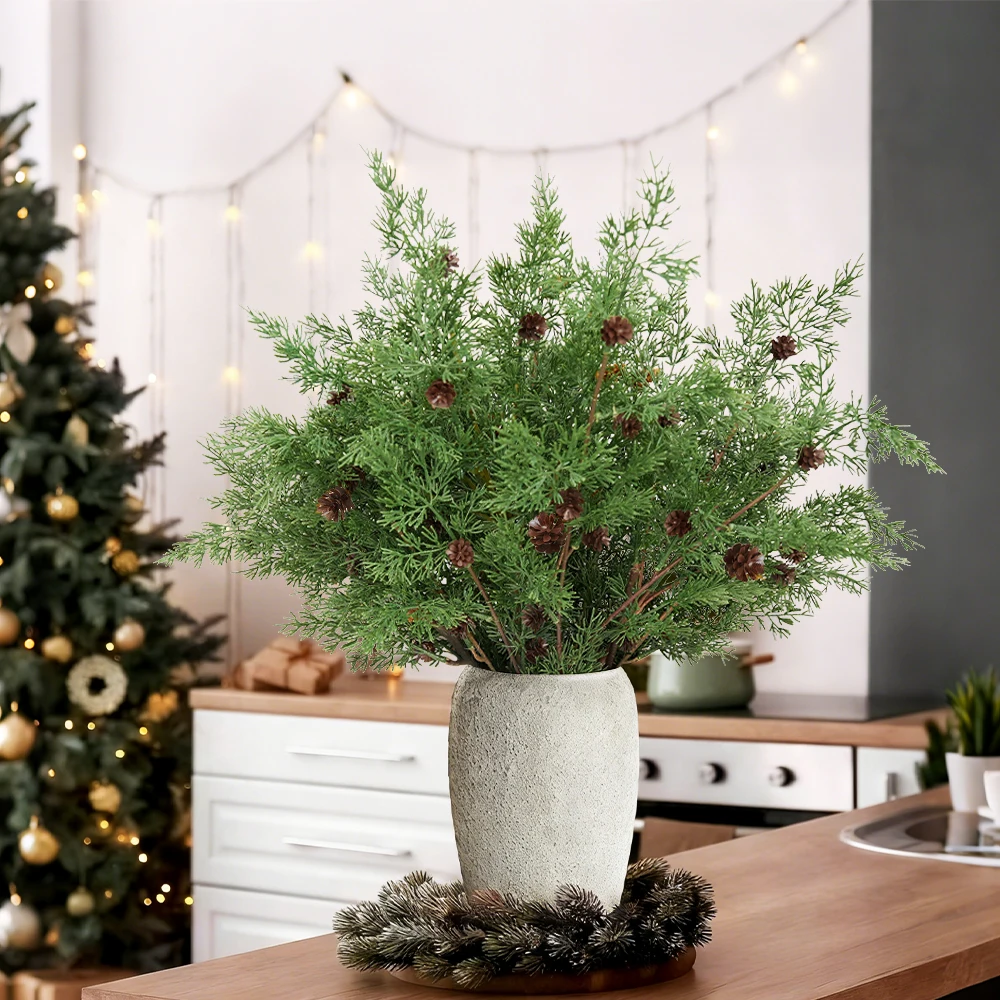 Faux Pine Branches Norfolk Pine Stem 35.4inch Artificial Greenery Plant Pine Needles with Pinecones for DIY Home Christmas Decor
Faux Pine Branches Norfolk Pine Stem 35.4inch Artificial Greenery Plant Pine Needles with Pinecones for DIY Home Christmas Decor