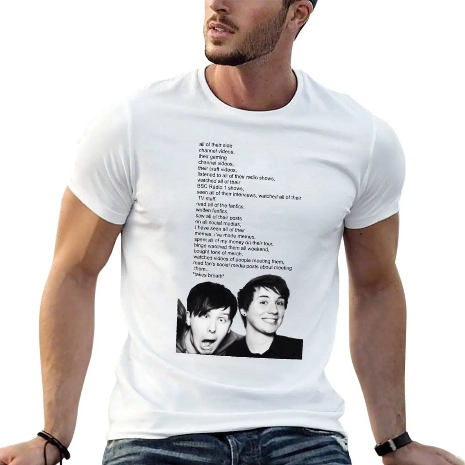 Dan and Phil Obsessed T-Shirt t shirt personalised funny t shirts dark humor man t shirts for men casual T-shirt
Dan and Phil Obsessed T-Shirt t shirt personalised funny t shirts dark humor man t shirts for men casual T-shirt