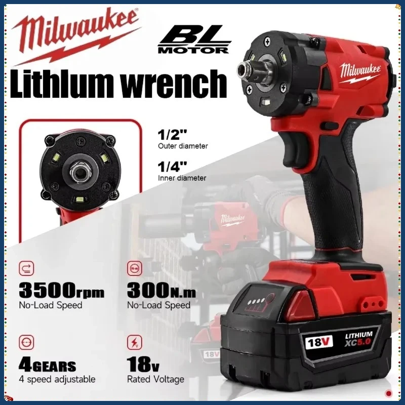 Milwaukee 300NM Аккумуляторная ударная дрель 1/2 Отвертка для ремонта автомобилей и грузовиков Инструменты Бесщеточный ударный отвертка для аккумулятора Milwaukee
Milwaukee 300NM Аккумуляторная ударная дрель 1/2 Отвертка для ремонта автомобилей и грузовиков Инструменты Бесщеточный ударный отвертка для аккумулятора Milwaukee