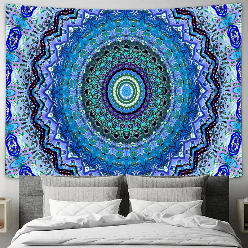 VIKAMA Blue Boho Mandala Tapestry, Psychedelic Ethnic Print Wall Hanging for Bedroom, Dorm & Hippie Home Decor
VIKAMA Blue Boho Mandala Tapestry, Psychedelic Ethnic Print Wall Hanging for Bedroom, Dorm & Hippie Home Decor