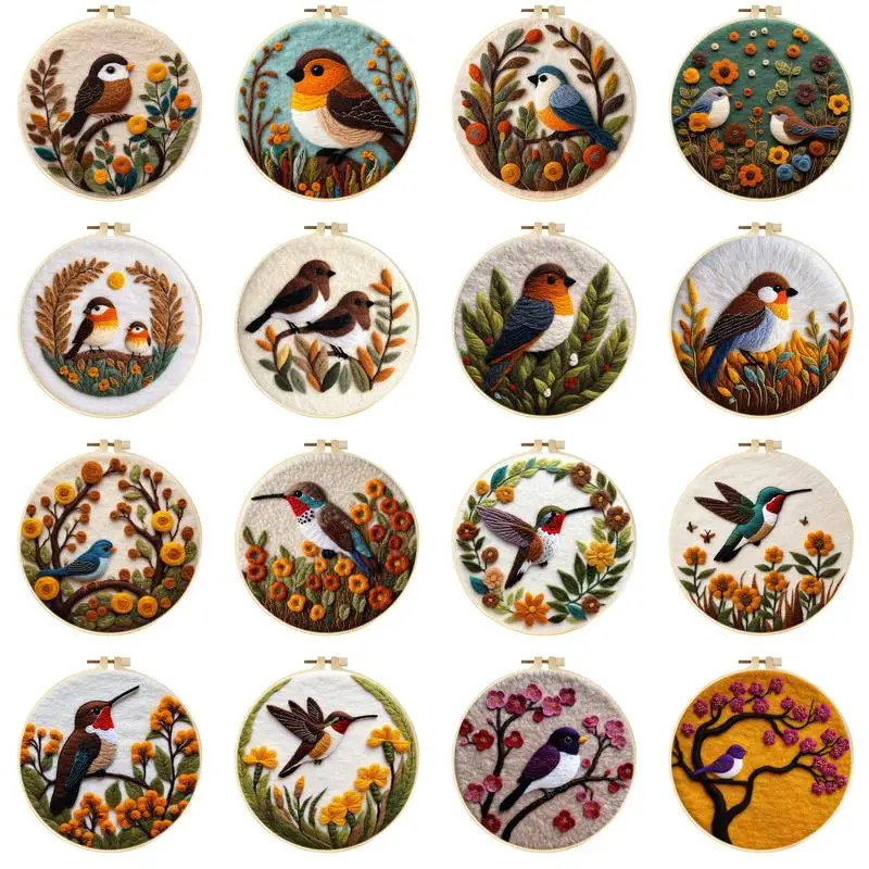 GATYZTORY Wool Felting Package Animal Birds Needle Felting Painting With Frame Kit For Beginner birds Wool Felting Needle Decor
GATYZTORY Wool Felting Package Animal Birds Needle Felting Painting With Frame Kit For Beginner birds Wool Felting Needle Decor