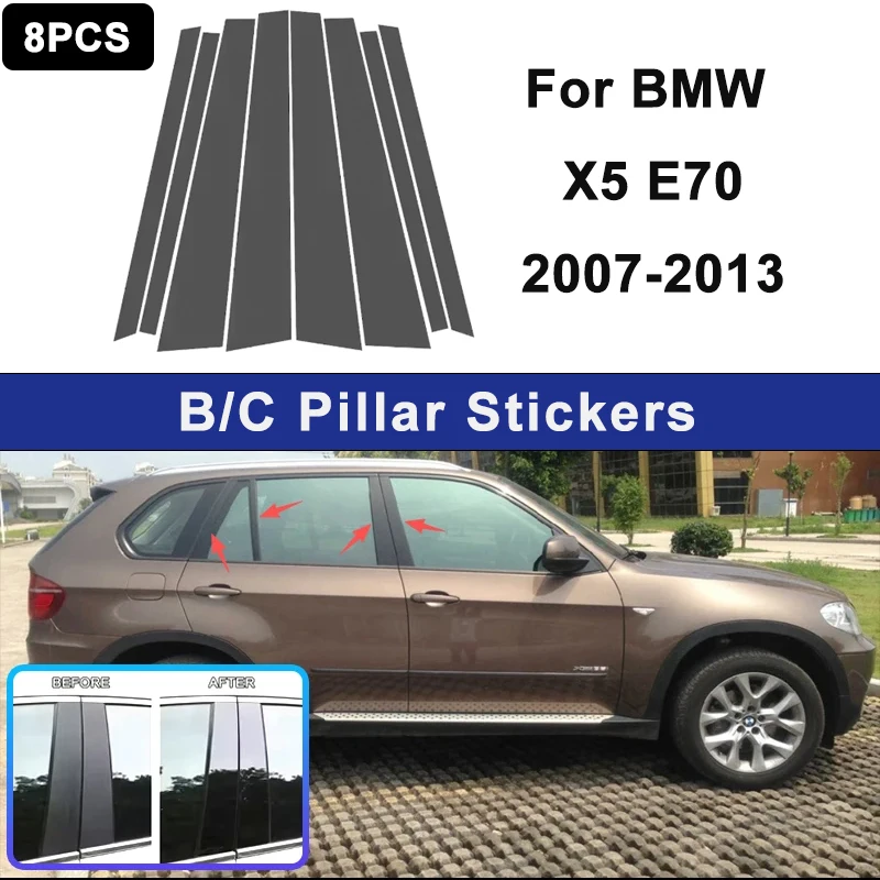 For BMW X5 E70 2007-2013 Glossy Black PC Material Window Column Car Door Center B C Pillar Post Cover Trim Car Accessories
For BMW X5 E70 2007-2013 Glossy Black PC Material Window Column Car Door Center B C Pillar Post Cover Trim Car Accessories