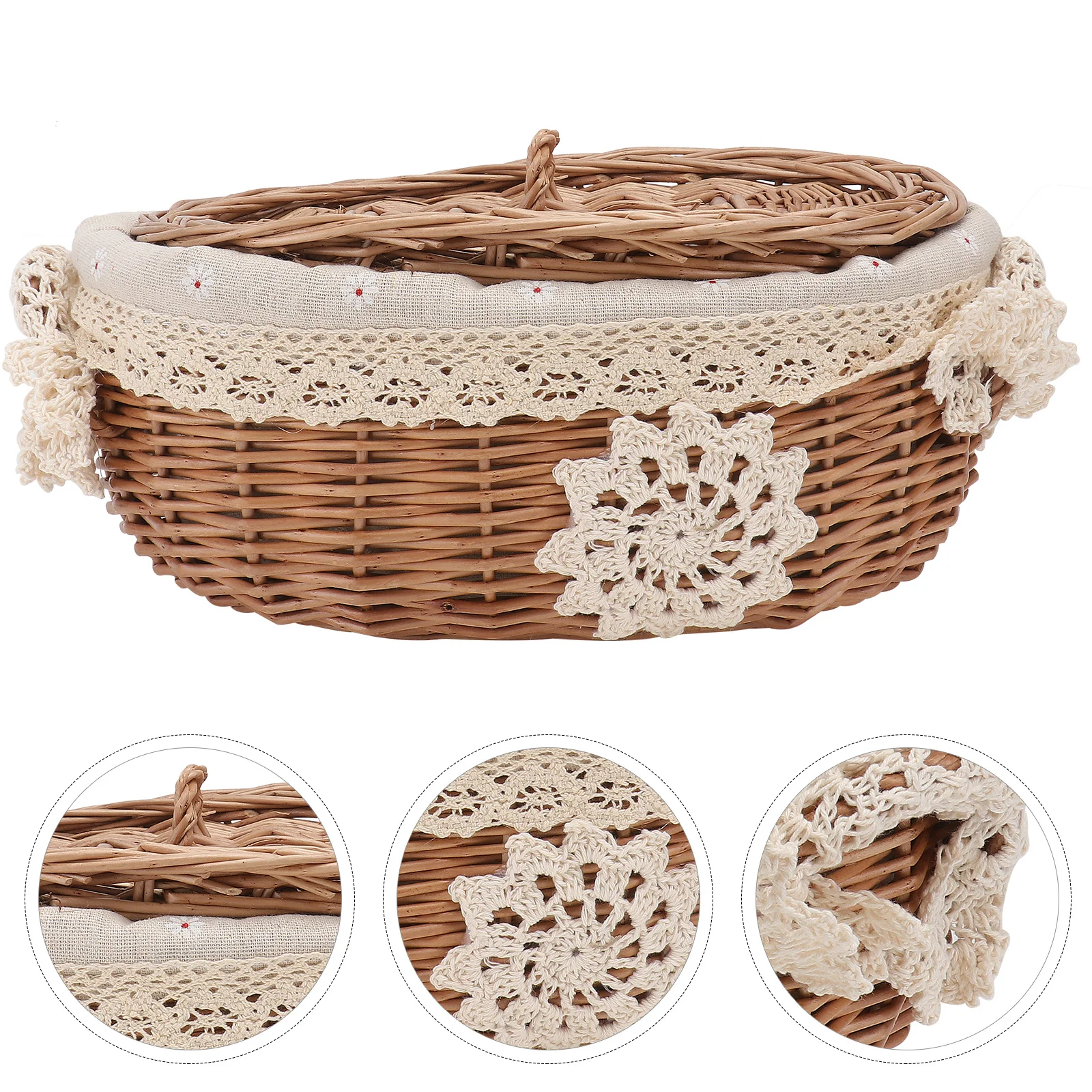 1Pcs Rattan Woven Sundries Basket Light Brown Desktop Organizer Storage Container Compact for Home Office School
1Pcs Rattan Woven Sundries Basket Light Brown Desktop Organizer Storage Container Compact for Home Office School