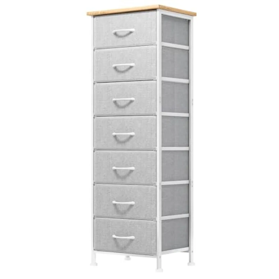 Tall Dresser for Bedroom Storage Dresser Organizer with 7 Fabric Drawers Nightstand Furniture in Closet Entryway Hallway Light
Tall Dresser for Bedroom Storage Dresser Organizer with 7 Fabric Drawers Nightstand Furniture in Closet Entryway Hallway Light
