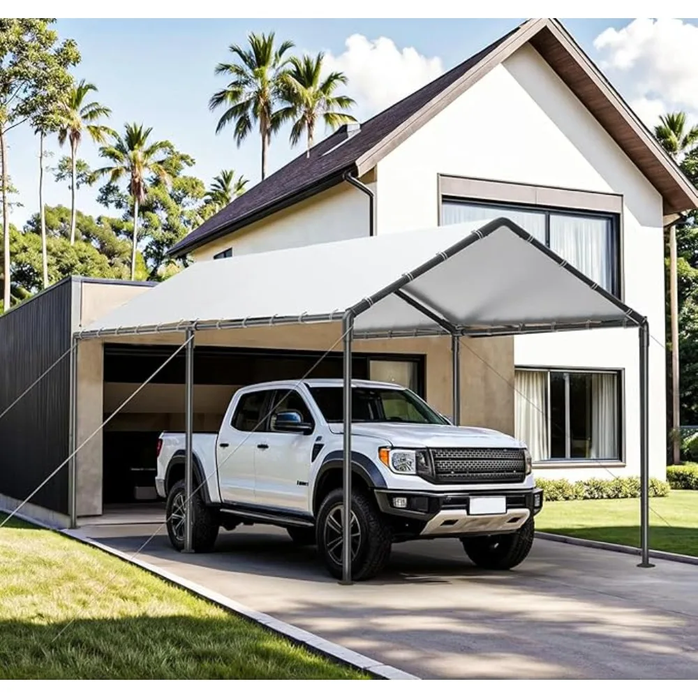 10x20ft Heavy Duty Carport w/Storage Shed and Steel Frame, All-weather waterproof tent for Car, Truck, Boat, Party, Carport
10x20ft Heavy Duty Carport w/Storage Shed and Steel Frame, All-weather waterproof tent for Car, Truck, Boat, Party, Carport