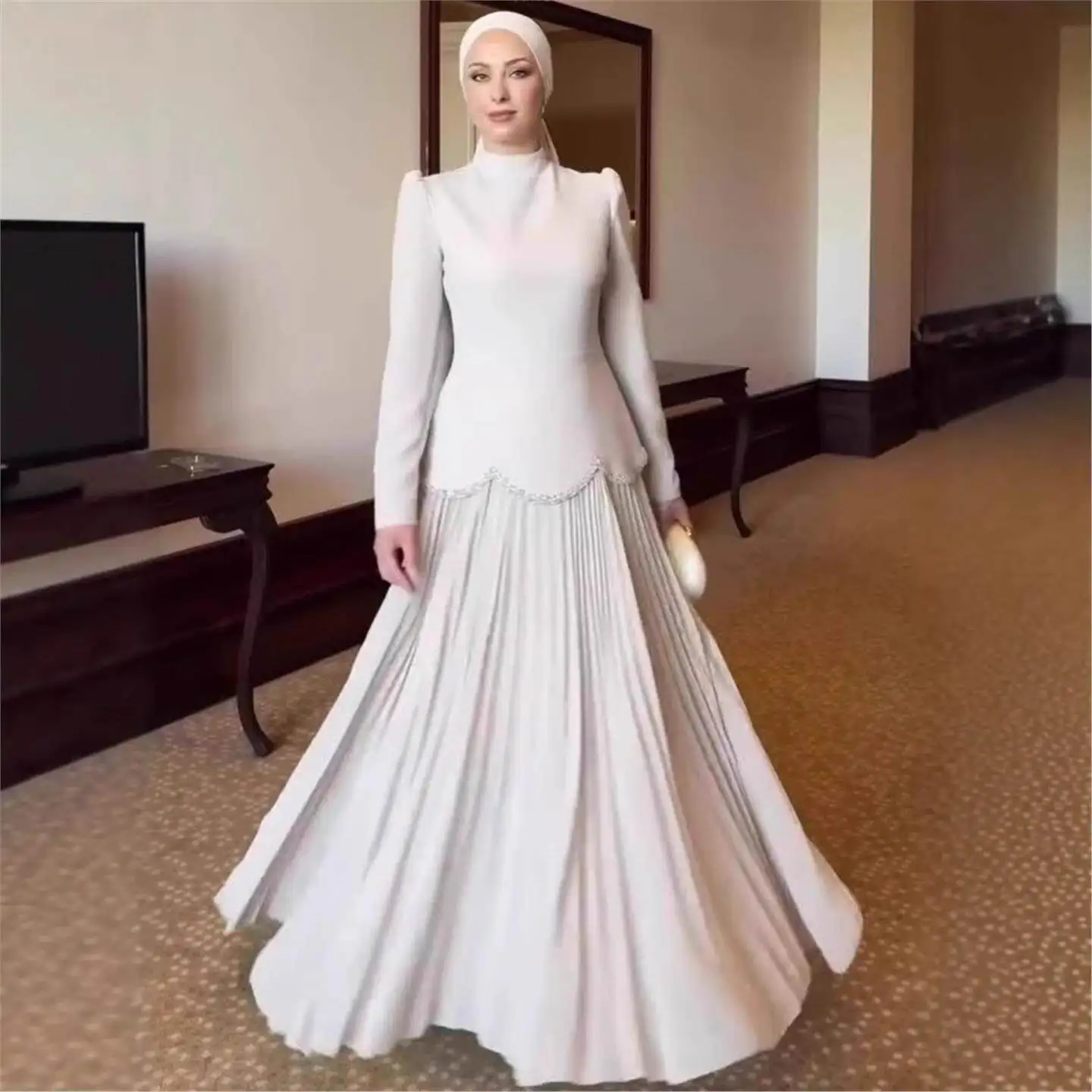 Elegant Long Sleeve Long Dress Retro Court Style Women's Dress High Waist Gored Skirt Princess Sleeve Vintage Summer New Arrival
Elegant Long Sleeve Long Dress Retro Court Style Women's Dress High Waist Gored Skirt Princess Sleeve Vintage Summer New Arrival
