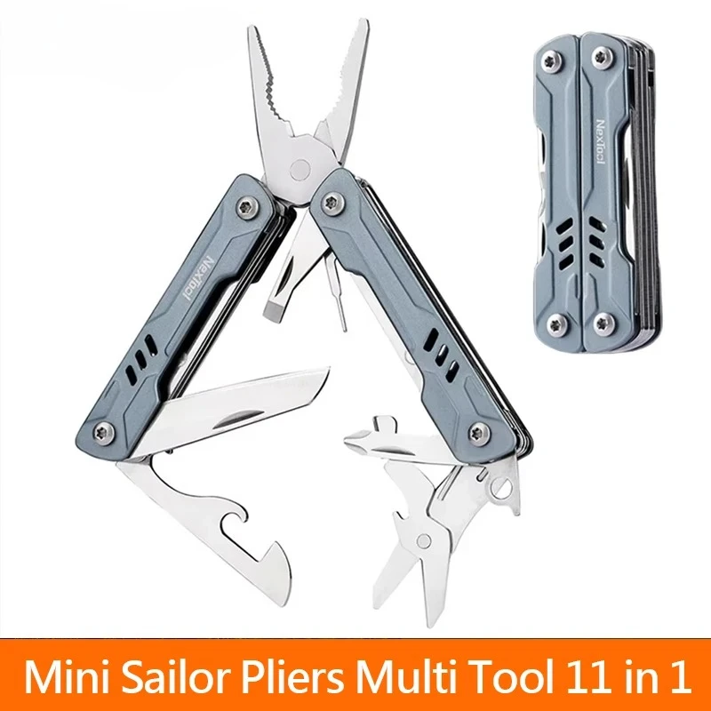 Mini Sailor Pliers NexTool S11 11 In 1 Pocket Knife Multi Tool Folding Outdoor Wire Cutter Screwdriver Scissors Card Pin
Mini Sailor Pliers NexTool S11 11 In 1 Pocket Knife Multi Tool Folding Outdoor Wire Cutter Screwdriver Scissors Card Pin