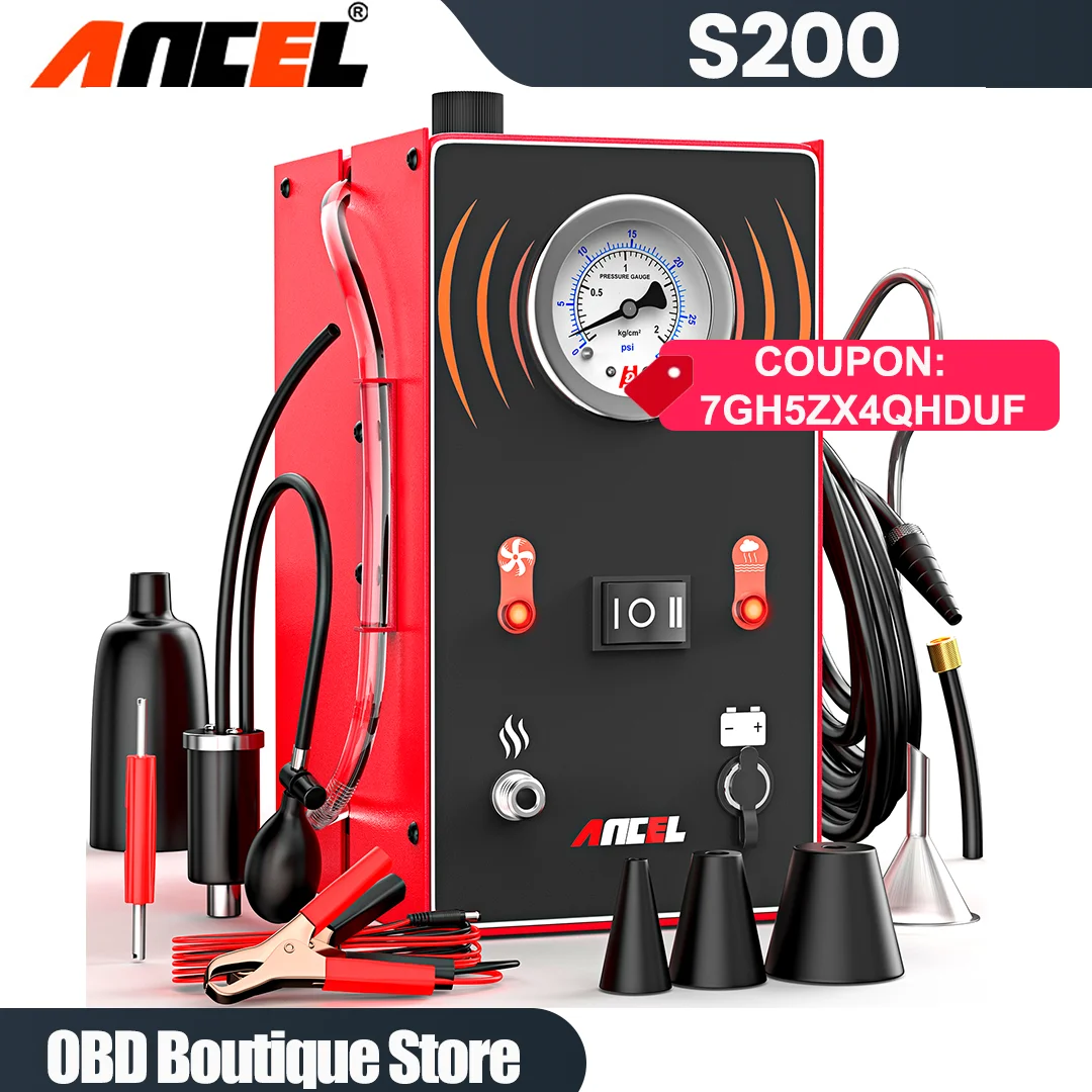 ANCEL S200 EVAP Smoke Generator For Car Motorcycle Smoke Machine Diagnostic Tool Vacuum Tester Oil Fuel Pipe Leakage Locato
ANCEL S200 EVAP Smoke Generator For Car Motorcycle Smoke Machine Diagnostic Tool Vacuum Tester Oil Fuel Pipe Leakage Locato