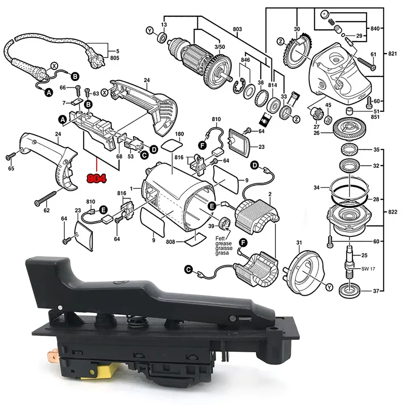 AC220V Trigger Switch Replacement For Bosch Gws20-180 Gws20-230 Gws24-230 Angle Grinder Switch 4 Terminal 180mm 230mm
AC220V Trigger Switch Replacement For Bosch Gws20-180 Gws20-230 Gws24-230 Angle Grinder Switch 4 Terminal 180mm 230mm