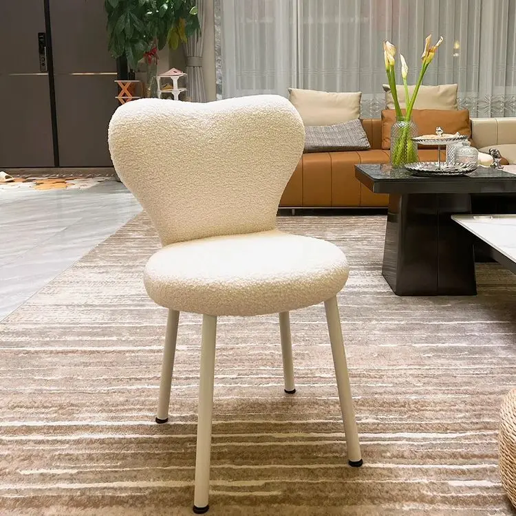 Makeup Chair Girl Bedroom Dressing Stool Modern Minimalist Imitation Lamb Velvet Fairy Backrest Chairs Ottomans Vanity Stools
Makeup Chair Girl Bedroom Dressing Stool Modern Minimalist Imitation Lamb Velvet Fairy Backrest Chairs Ottomans Vanity Stools