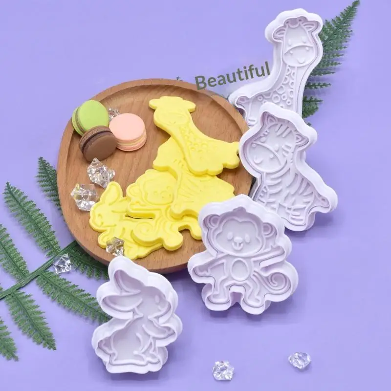 4 Pcs Animal Plastic Biscuit Mold Set for Creative Cookie Making DIY Cake Decorating Baking Tool Kitchen
4 Pcs Animal Plastic Biscuit Mold Set for Creative Cookie Making DIY Cake Decorating Baking Tool Kitchen