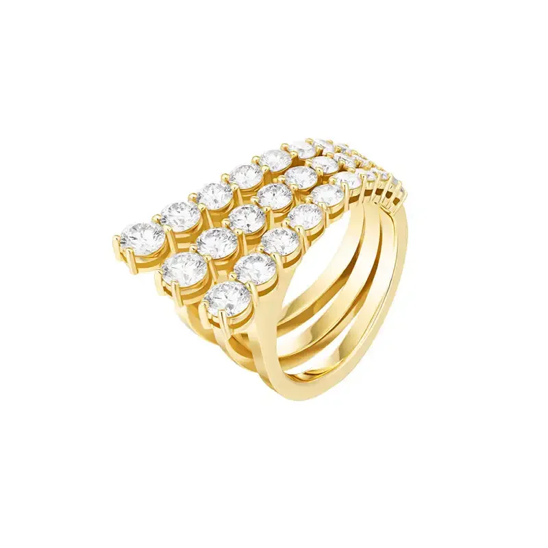 Sparking Bling 5A Cubic Zirconia Women Finger Jewlery Fashion Gold Color Geometric Three Row Bar CZ Ring
Sparking Bling 5A Cubic Zirconia Women Finger Jewlery Fashion Gold Color Geometric Three Row Bar CZ Ring