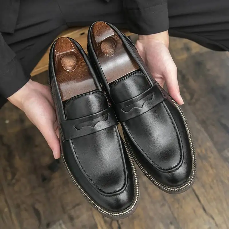 Loafers Business Dress Leather Men's Brand Brown Oxford High Quality Soft Flat Casual Shoes Mocassin Homme
Loafers Business Dress Leather Men's Brand Brown Oxford High Quality Soft Flat Casual Shoes Mocassin Homme