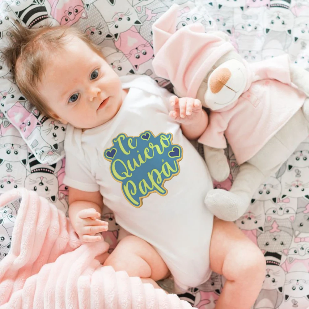 I Love You Dad Letter Printed Infant Romper Casual Boys Girls Baby Bodysuit Shourt Sleeve Round Neck Jumpsuit Party Baby Clothes
I Love You Dad Letter Printed Infant Romper Casual Boys Girls Baby Bodysuit Shourt Sleeve Round Neck Jumpsuit Party Baby Clothes