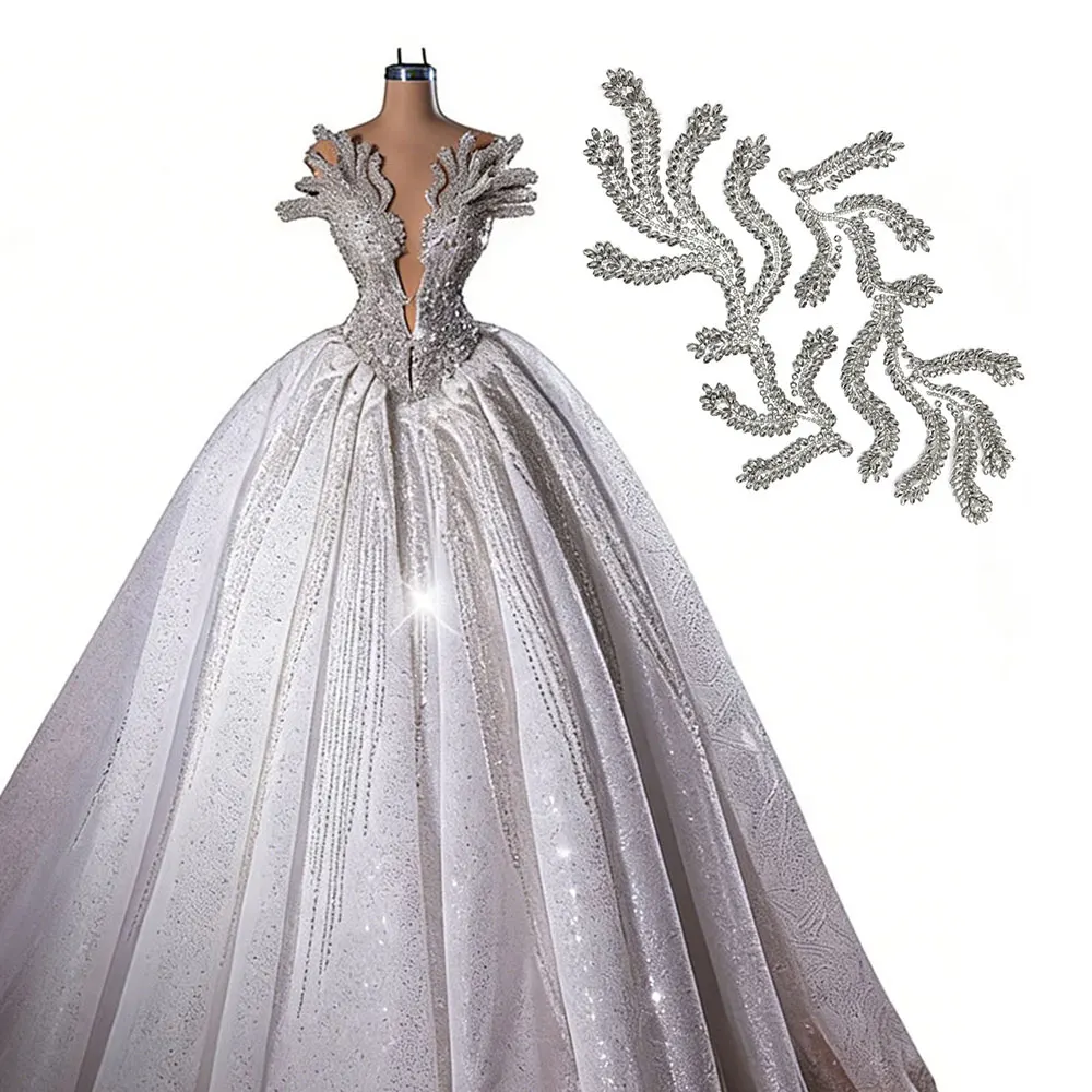 Sparkling Crystal Branch Rhinestone Applique Sew-On Patches for Wedding Dresses Evening Gowns Bridal DIY Craft Embellishments
Sparkling Crystal Branch Rhinestone Applique Sew-On Patches for Wedding Dresses Evening Gowns Bridal DIY Craft Embellishments