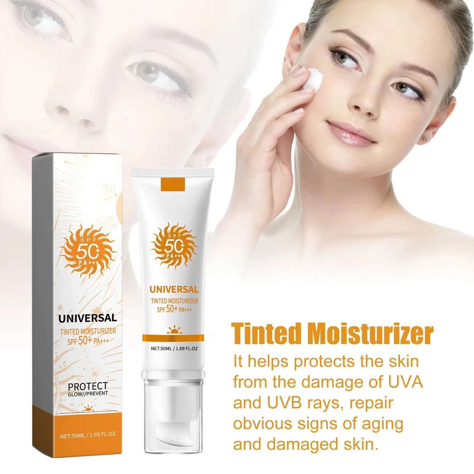 All in One Spf50 Sunscreen Brightening Foundation Cream Cover Anti UV Face Moisturizer Isolation Bleaching Sunscreen Lotion 50ml
All in One Spf50 Sunscreen Brightening Foundation Cream Cover Anti UV Face Moisturizer Isolation Bleaching Sunscreen Lotion 50ml