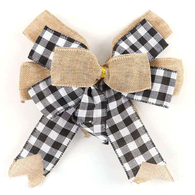 (1 Pcs/pack) 23.8*22.9cm Large Christmas Plaid Bow Gift Wrapper Christmas Linen Bow Decoration Home Handmade Photography Props
(1 Pcs/pack) 23.8*22.9cm Large Christmas Plaid Bow Gift Wrapper Christmas Linen Bow Decoration Home Handmade Photography Props