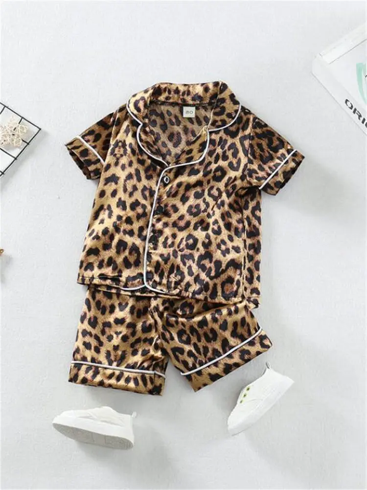 Kids Leopard Print Pajama Set 23 S8805febce6484d9898cb33045b382483a