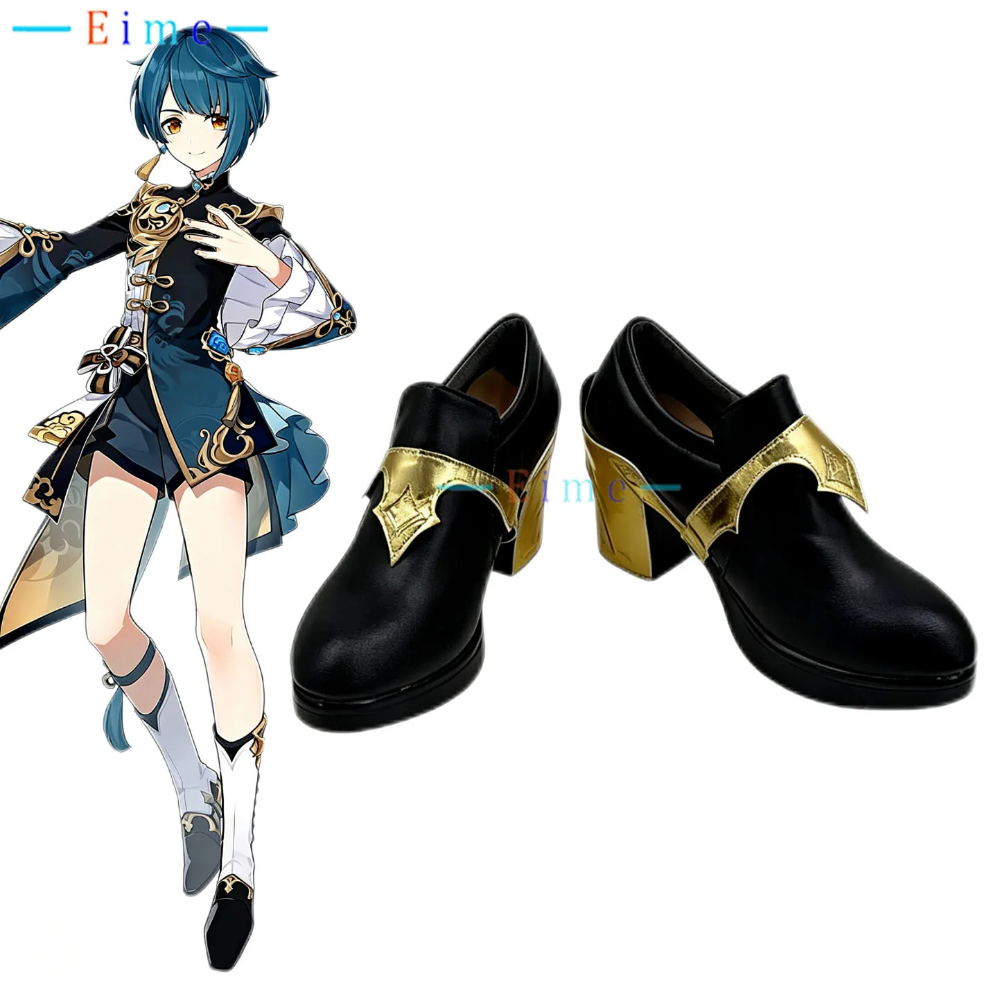 Xingqiu Cosplay Shoes Game Genshin Impact Cosplay Black High Heels Halloween Boots Party Pu Leahter Shoes Big Size Custom Made
Xingqiu Cosplay Shoes Game Genshin Impact Cosplay Black High Heels Halloween Boots Party Pu Leahter Shoes Big Size Custom Made