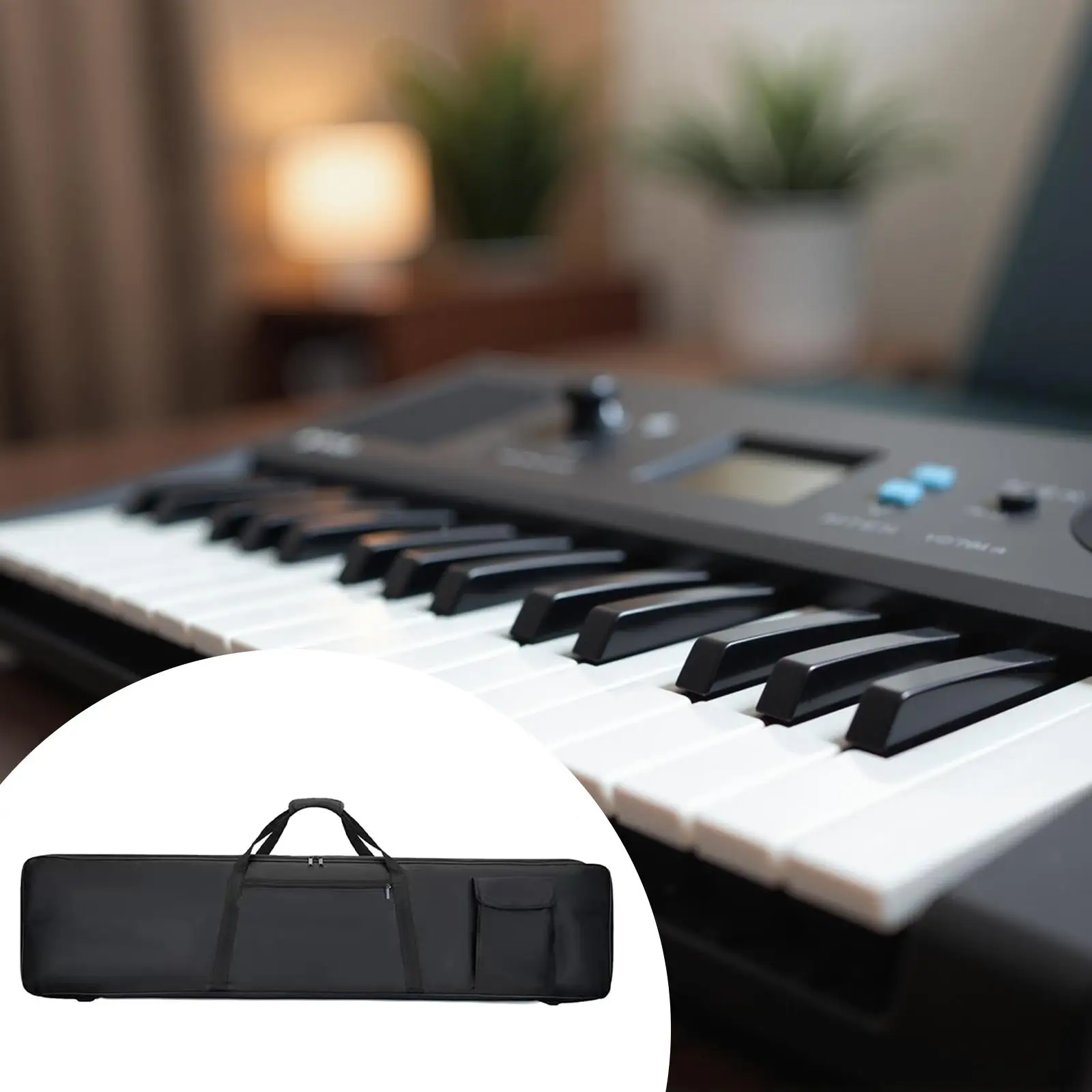 88 Key Case Convenient Zipper Closure Waterproof Comfortable with Handle and Shoulder Straps for Concert
88 Key Case Convenient Zipper Closure Waterproof Comfortable with Handle and Shoulder Straps for Concert