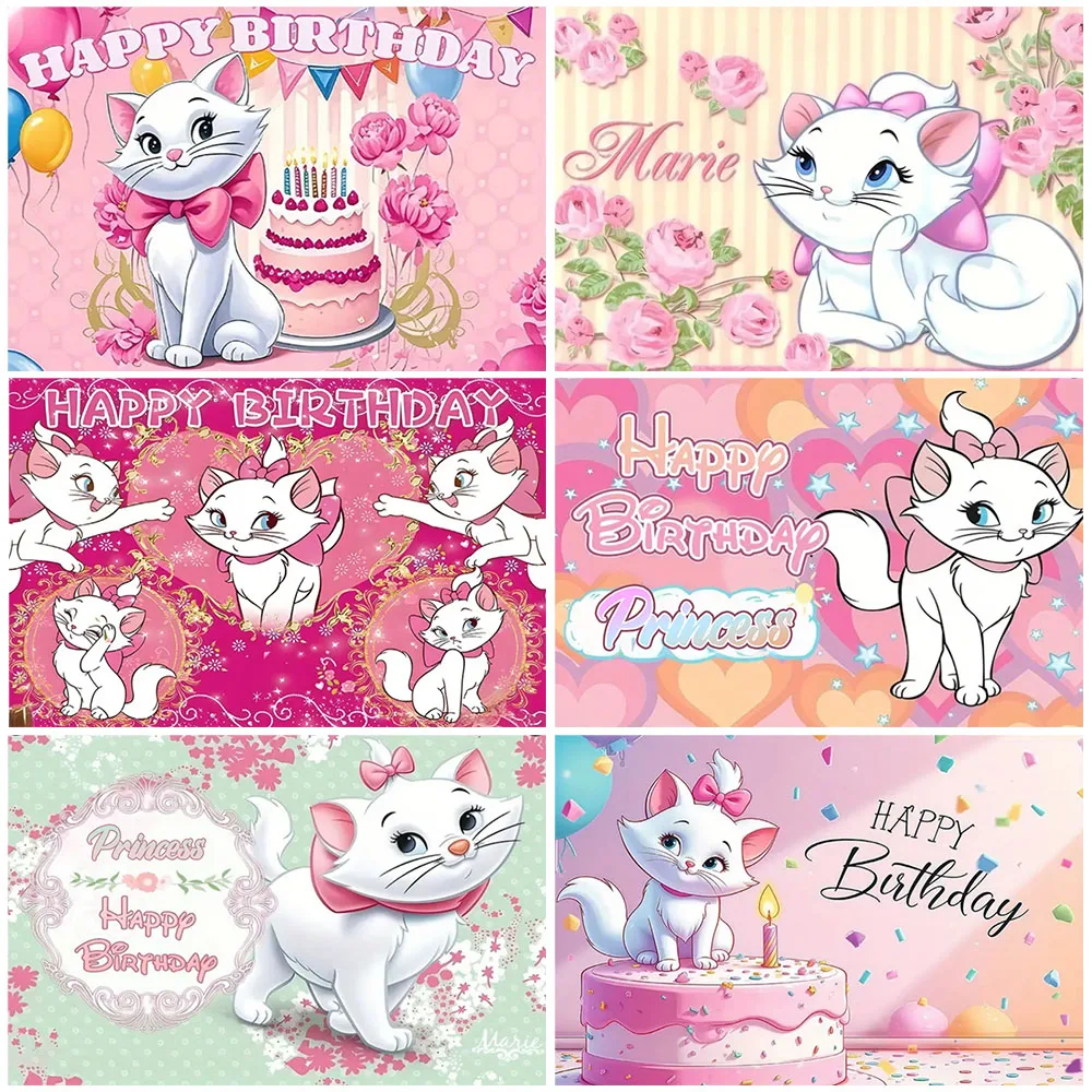 Disney Marie Cat Theme Backdrop Pink Girl Princess Birthday Party Decoration Vinyl Banner Hanging Cloth Baby Shower Supplies
Disney Marie Cat Theme Backdrop Pink Girl Princess Birthday Party Decoration Vinyl Banner Hanging Cloth Baby Shower Supplies