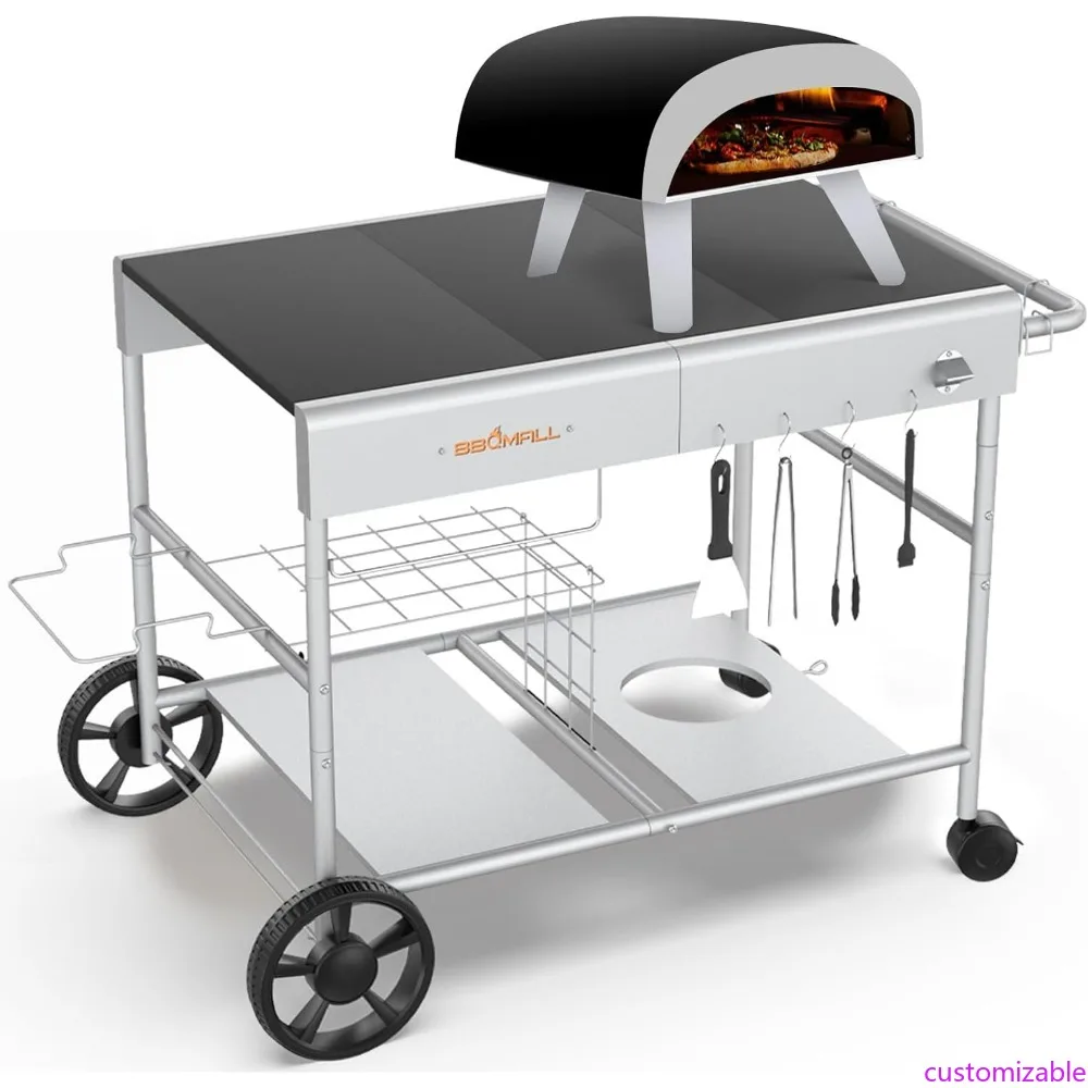 Enhanced Pizza Oven Cart for Ooni Koda, Karu, and Fyra Models 16 & 12, Portable Heavy-Duty and Spacious Kitchen Cart, Outdoor Gr
Enhanced Pizza Oven Cart for Ooni Koda, Karu, and Fyra Models 16 & 12, Portable Heavy-Duty and Spacious Kitchen Cart, Outdoor Gr