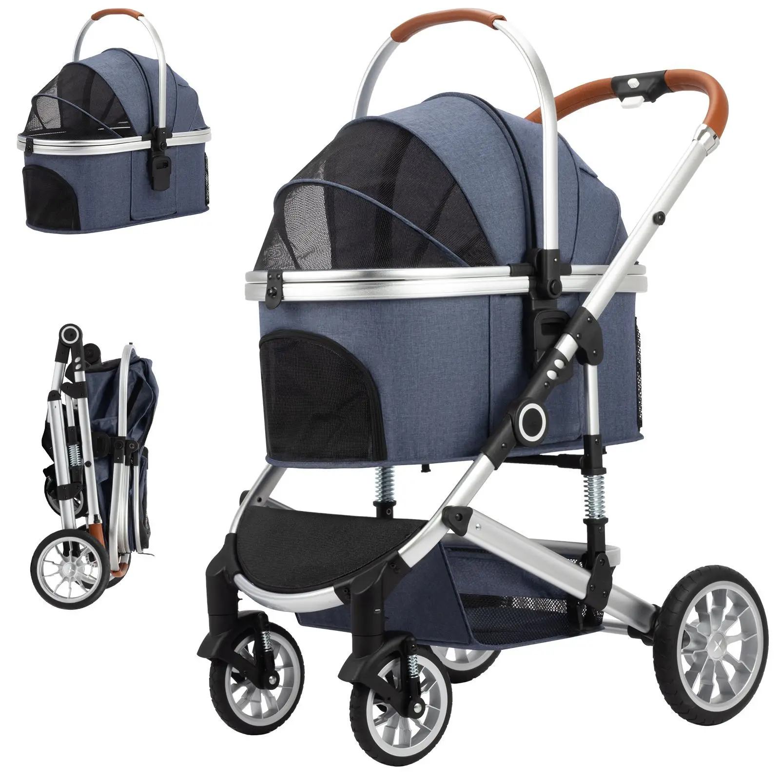 Lightweight Bicycle Pet Stroller for Dogs Cats Small Pets Outdoor Travel for Teddy and Other Small Breeds
Lightweight Bicycle Pet Stroller for Dogs Cats Small Pets Outdoor Travel for Teddy and Other Small Breeds