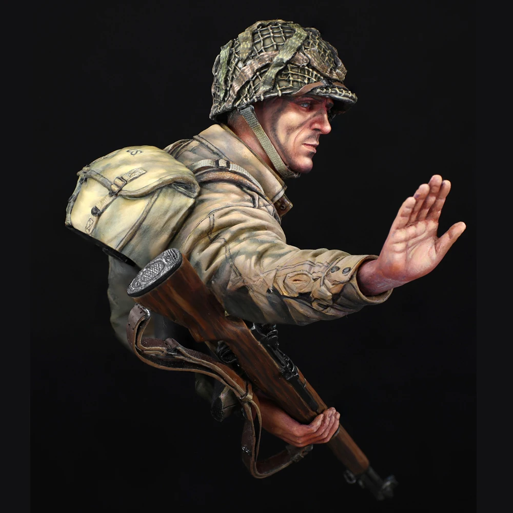 Resin Model figure Bust, 1/10 US AIRBORNE NORMANDY 1944, GK, WWII Military theme, Unassembled and unpainted kit
Resin Model figure Bust, 1/10 US AIRBORNE NORMANDY 1944, GK, WWII Military theme, Unassembled and unpainted kit