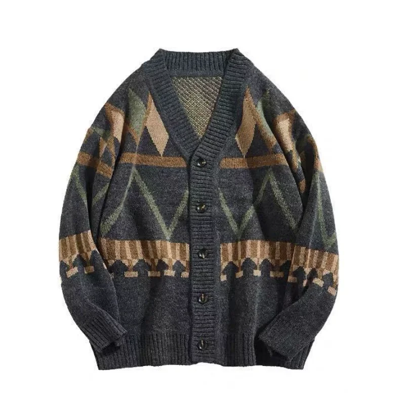 Sweater Women Men Cardigans Loose Jacquard Artistic Knitting teenage Classic Fashion Tender Retro Couple V-Neck Autumn Spring
Sweater Women Men Cardigans Loose Jacquard Artistic Knitting teenage Classic Fashion Tender Retro Couple V-Neck Autumn Spring