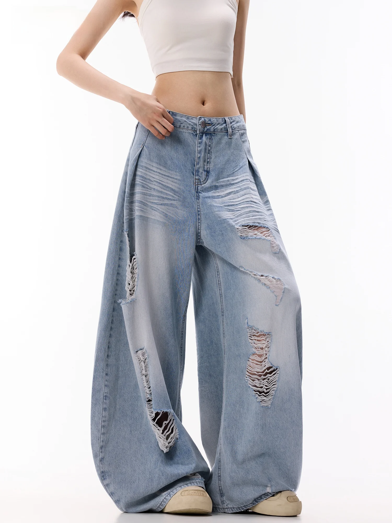 Low Waist Wide Leg Thin Summer Denim Jeans Women'S Style Torn Floor-Length Casual Pants Cotton Blend Eco-Friendly
Low Waist Wide Leg Thin Summer Denim Jeans Women'S Style Torn Floor-Length Casual Pants Cotton Blend Eco-Friendly