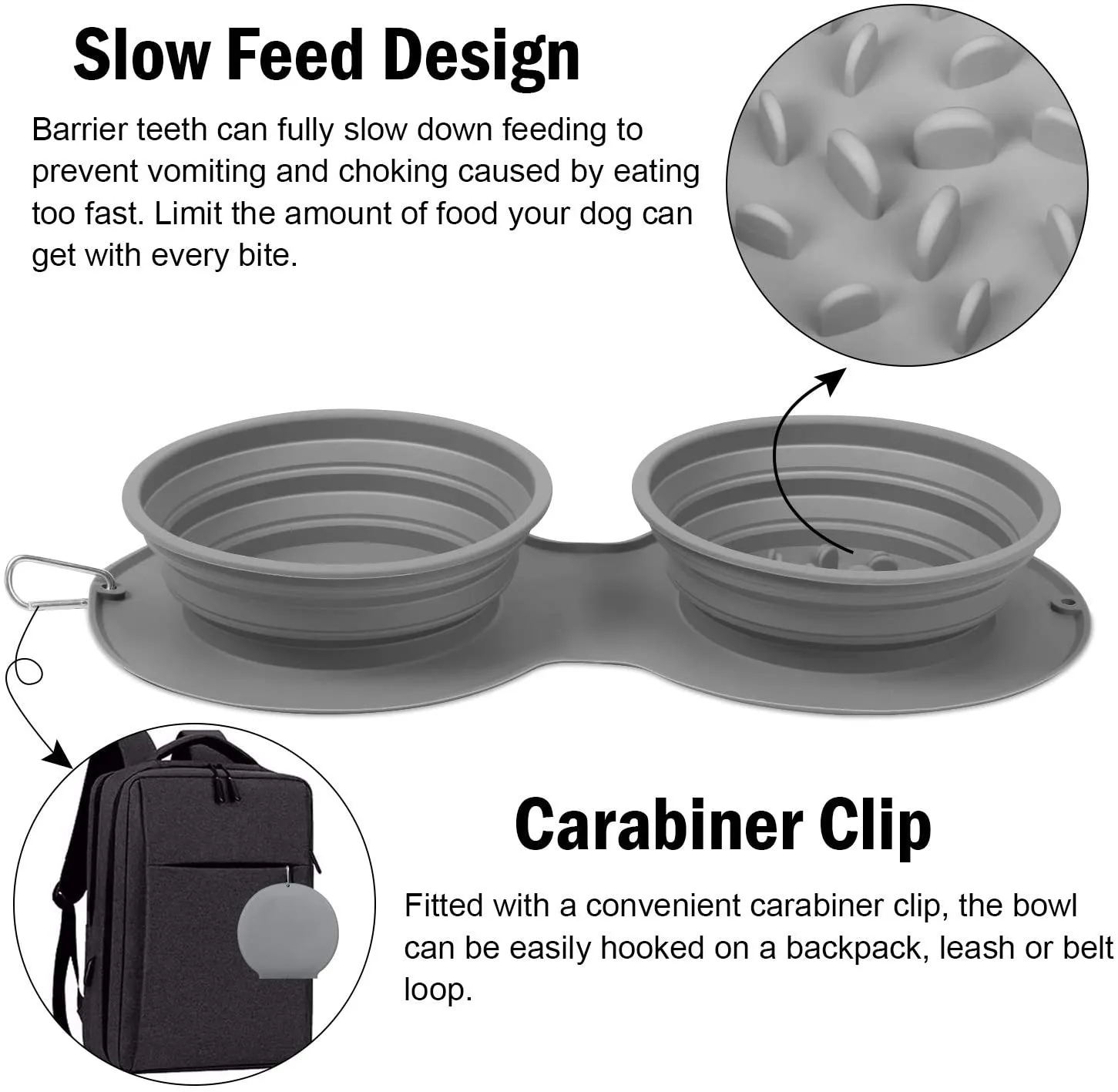 Portable Dog Bowl Outdoor Silicone Double Dog Food Bowls Foldable Non-slip Cat Bowl Pet Travel Anti-choking Vomiting FeedingBowl
Portable Dog Bowl Outdoor Silicone Double Dog Food Bowls Foldable Non-slip Cat Bowl Pet Travel Anti-choking Vomiting FeedingBowl