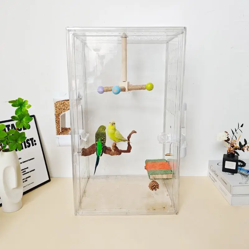 Large Space Parrot Cage Breathable Transparent Indoor Household Bird Cages Cockatiel Lovebird Parakeets House Birds Habitat
Large Space Parrot Cage Breathable Transparent Indoor Household Bird Cages Cockatiel Lovebird Parakeets House Birds Habitat