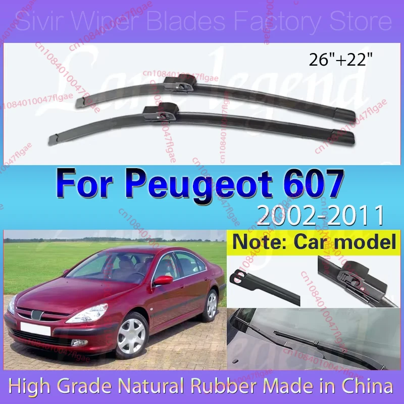 For Peugeot 607 2002-2011 Front Windshield Wiper Blades Rubber Windscreen Window Rain Brush Car Accessories High Quality 26"22"
For Peugeot 607 2002-2011 Front Windshield Wiper Blades Rubber Windscreen Window Rain Brush Car Accessories High Quality 26"22"