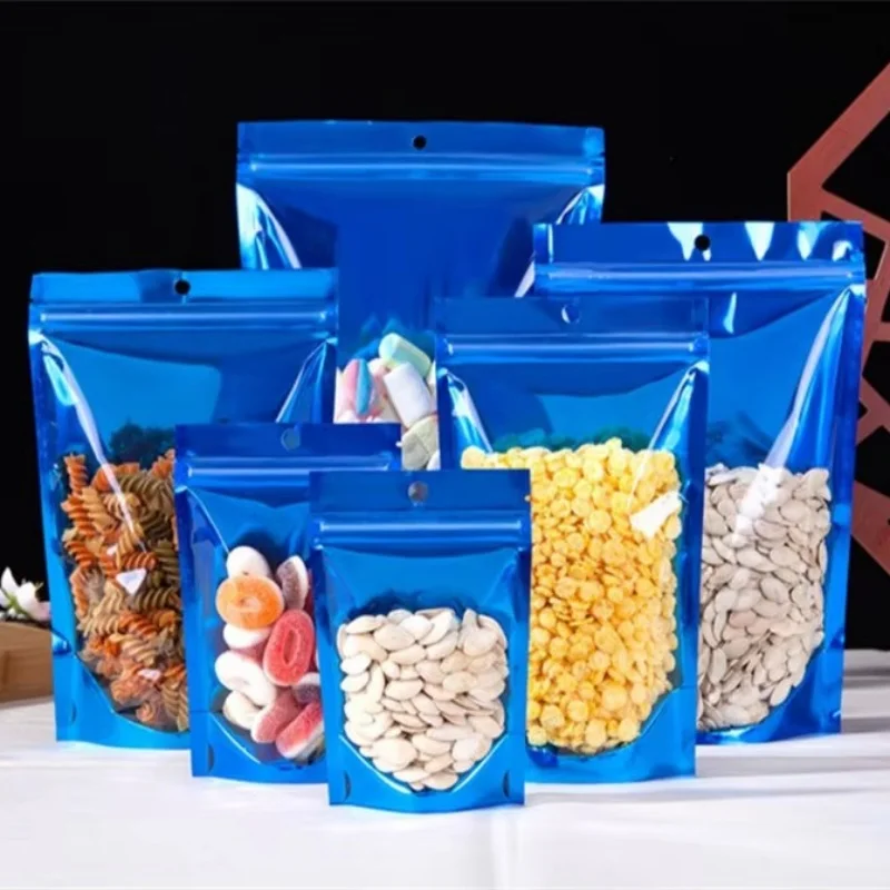 100PCS Stand Up Clear Front Blue Ziplock Packaging Bags DIY Sugar Snack Candy Coffee Powder Cereals Corn Gift Storage Pouches
100PCS Stand Up Clear Front Blue Ziplock Packaging Bags DIY Sugar Snack Candy Coffee Powder Cereals Corn Gift Storage Pouches