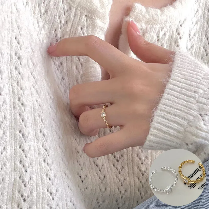 100% 925 Sterling Silver Zircon Geometric Open Ring for Woman Girl Simple Square Chain Design Jewelry Party Gift Dropshipping
100% 925 Sterling Silver Zircon Geometric Open Ring for Woman Girl Simple Square Chain Design Jewelry Party Gift Dropshipping