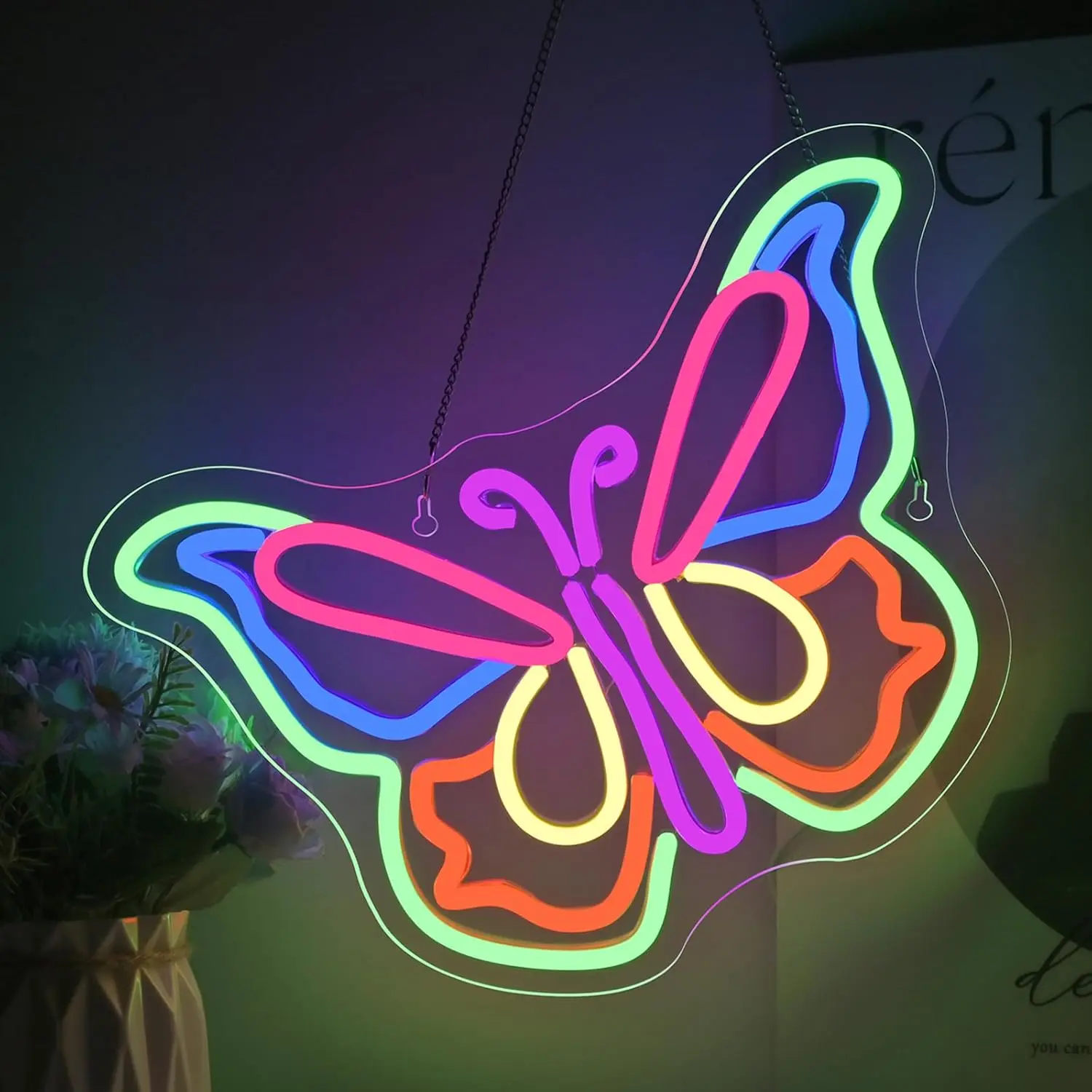 Colorful Butterfly Neon Sign USB Dimmable Light Up Sign Wall Art Decor for Girls Bedroom Bar Wedding Birthday Party Holiday
Colorful Butterfly Neon Sign USB Dimmable Light Up Sign Wall Art Decor for Girls Bedroom Bar Wedding Birthday Party Holiday