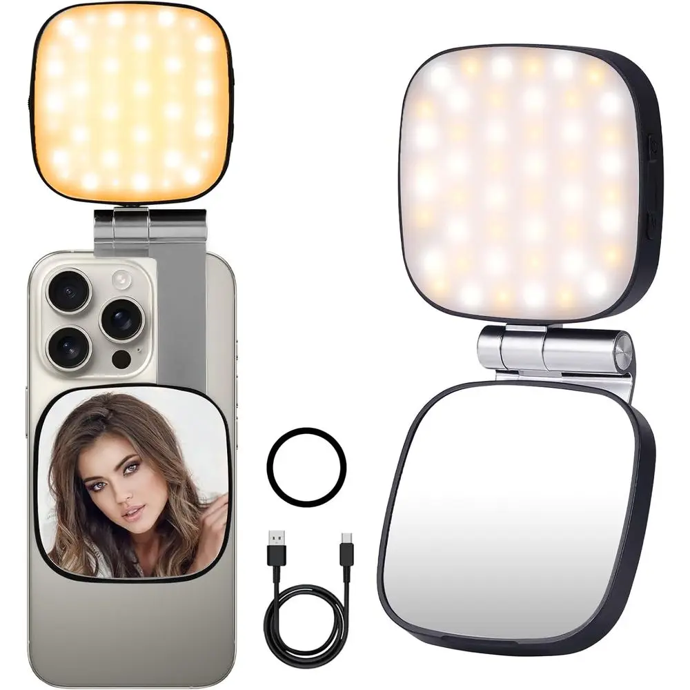 Portable LED Ring Light with Adjustable Stand for Makeup, Photography, and Video Conferencing (Black)
Portable LED Ring Light with Adjustable Stand for Makeup, Photography, and Video Conferencing (Black)