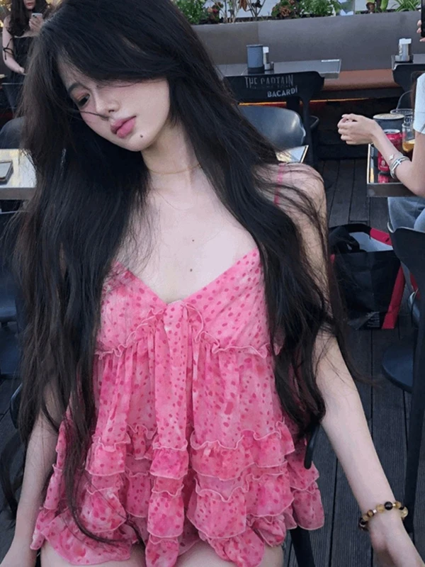 Сексуальный розовый жилет с принтом в горошек Pure Desire Sle, новый кружевной подол, универсальный топ, женский повседневный дышащий летний топ
Сексуальный розовый жилет с принтом в горошек Pure Desire Sle, новый кружевной подол, универсальный топ, женский повседневный дышащий летний топ