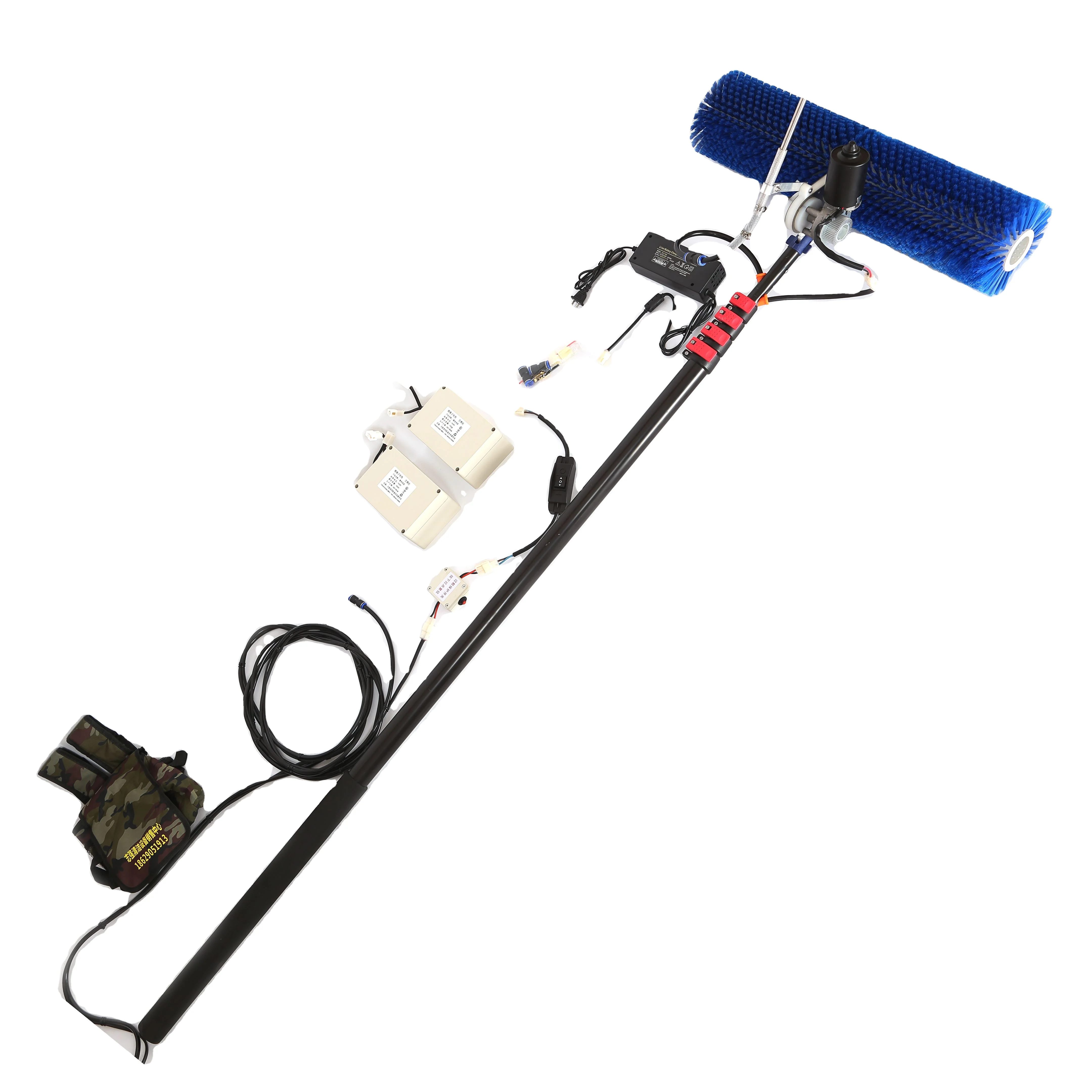 Extentclean double power electric cleaning roller brush photovoltaic washing telescopic robot tools pole
Extentclean double power electric cleaning roller brush photovoltaic washing telescopic robot tools pole