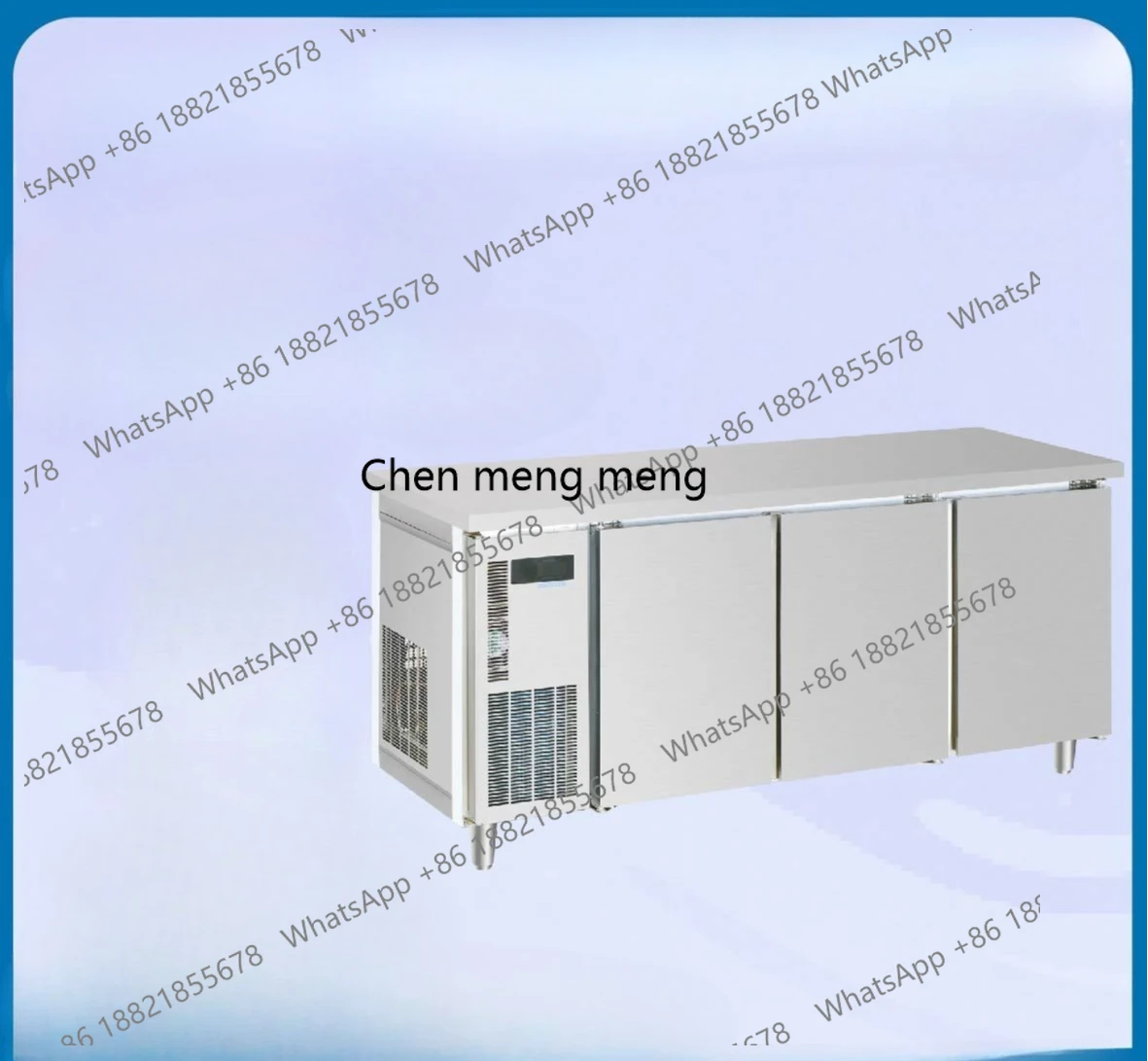 Kitchen Worktop Refrigerated Freezer Temperature Adjustable Precise Temperature Control Automatic Defrost Hidden Handle Cabinet