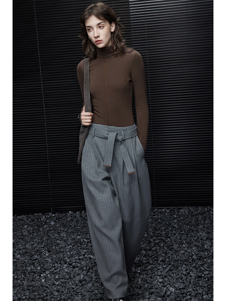 Winter New Design High Collar Long Sleeve Flocking T-Shirt Women's Coffee Color Street Style Loose Fit Pure Color Ladies Top
Winter New Design High Collar Long Sleeve Flocking T-Shirt Women's Coffee Color Street Style Loose Fit Pure Color Ladies Top